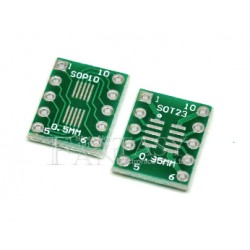 5 Stk. SMD SOP10/SOT23 zu DIP Adapter PCB