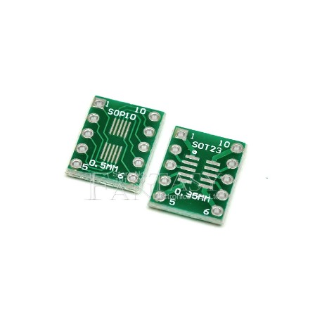 10 pcs SMD SOP10/SOT23 DIP Adapter PCB