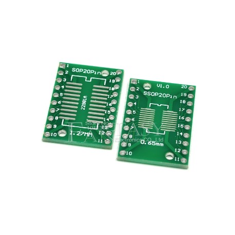 5 pcs. SMD SOP20/SSOP20 a DIP Adapter PCB