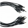 10pcs Câble de patch Eurorack 3.5mm mono jack 19cm noir