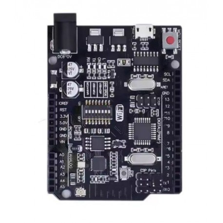 UNO R3 ATMEGA328P + CH340G MicroUSB + ESP8266 WiFi Dev Board