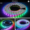 5m WS2812B RGB Pixel LED Strip 60 LED/m schwarz IP30