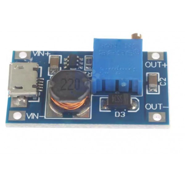 MT3608 Micro USB Step-Up Spannungswandler 2-24V zu 5-28V
